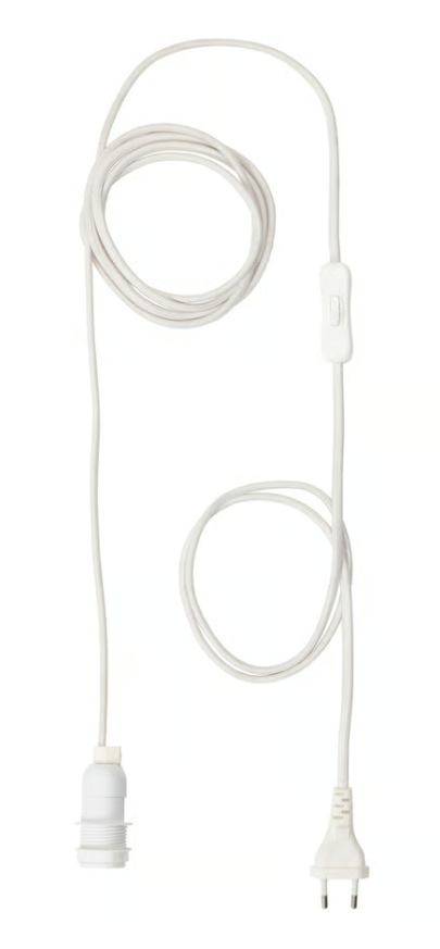 Lampsladd och lampa